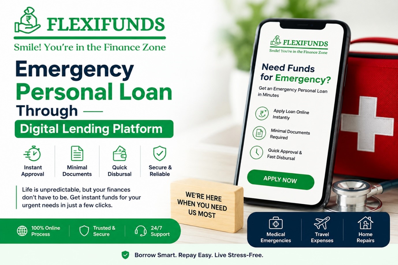 Emergency personal loan through digital lending platform